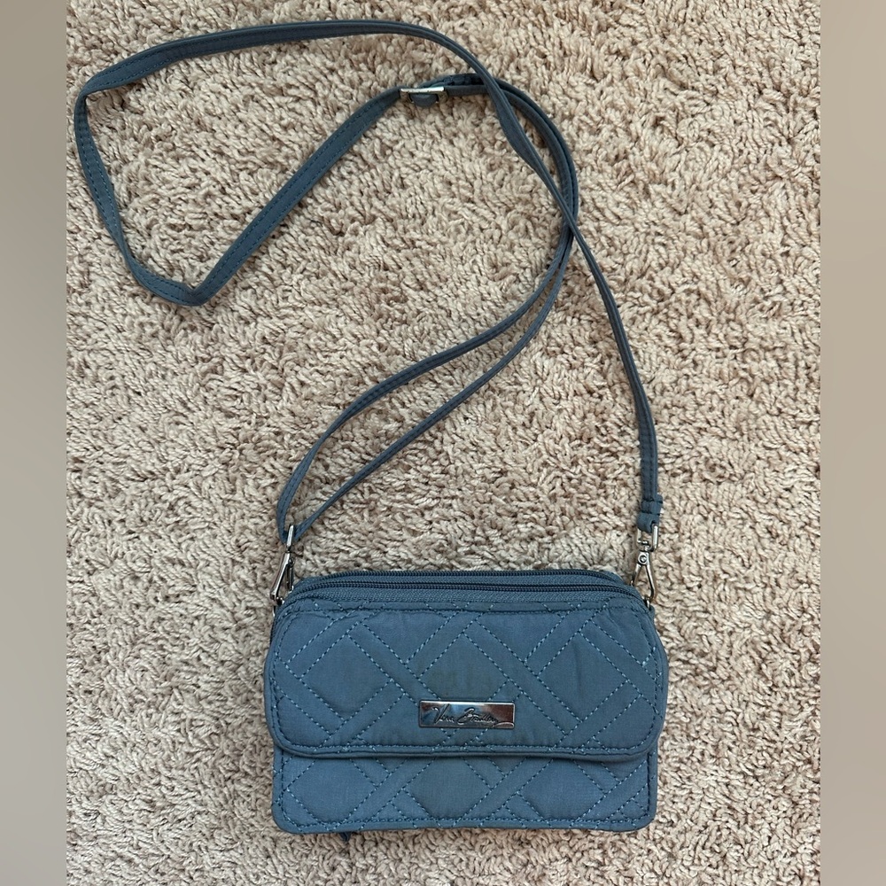 Vera Bradley small grey crossbody purse